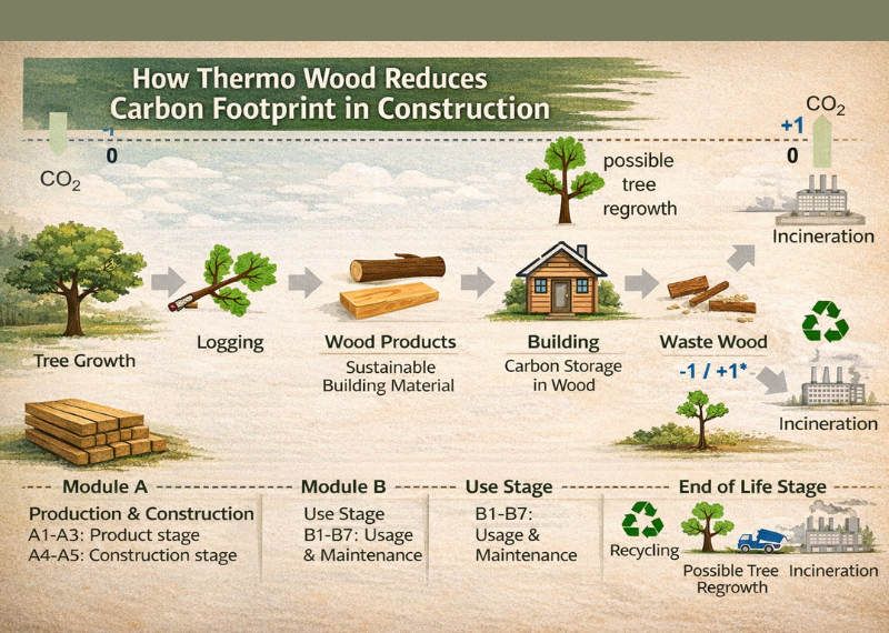 How Thermo Wood Reduces Carbon Footprint In Construction